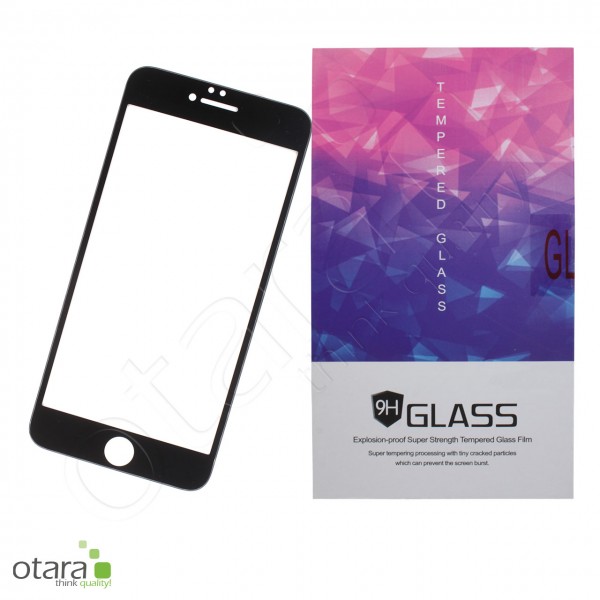Panzerglas Edge to Edge für iPhone 7 / iPhone 8, schwarz