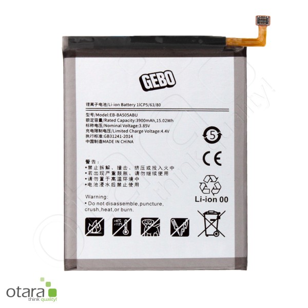 Battery suitable for Samsung Galaxy A20, A30 (A305F), A50 (A505F) [4.0Ah] Substitute for: EB-BA505ABU