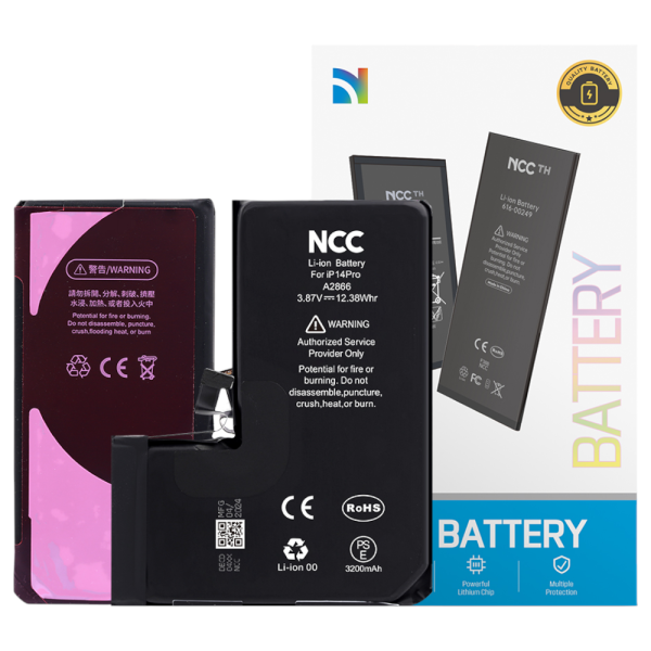 Akku NCC für iPhone 14 Pro inkl. Akkuklebestreifen