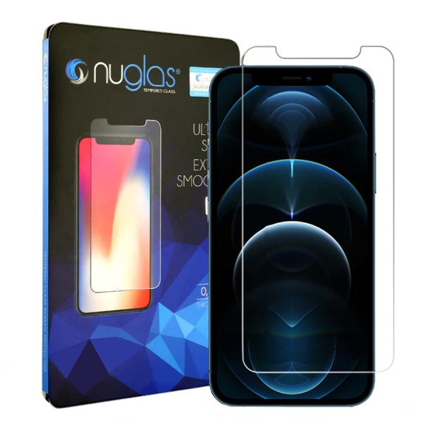 Protective glass 2,5D PREMIUM Nuglas (9H/extra thin 0.3mm) iPhone 12/12 Pro (Retail/Blister)