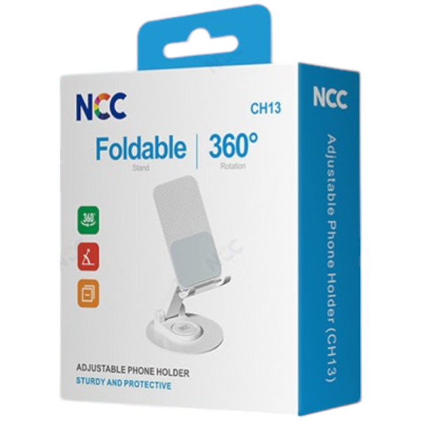 Holder Smartphone Halterung NCC CH13 (Foldable 360°), white (Retail/Blister)