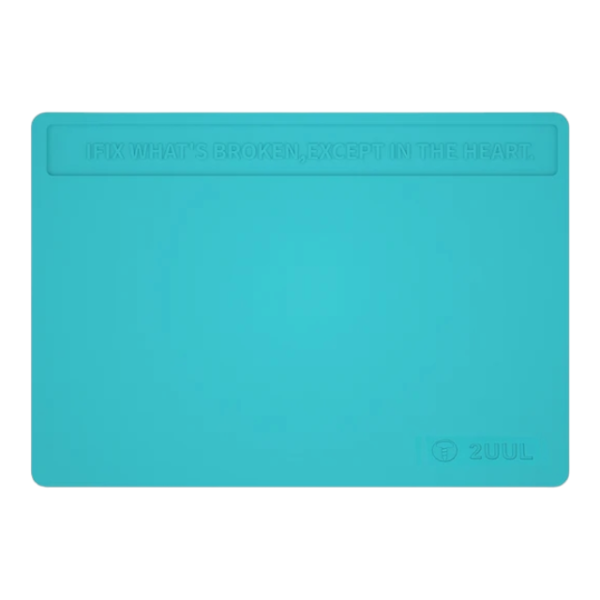 Heat Resisting Silicone Pad with anti dust coating, about 40x28cm, blue