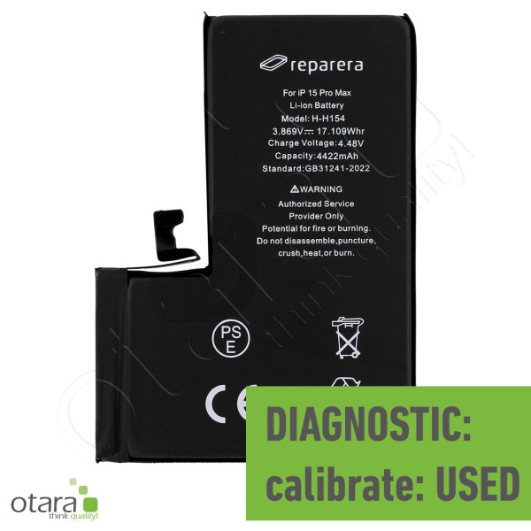 Akku Diagnostic *reparera* für iPhone 15 Pro Max inkl. Akkuklebestreifen