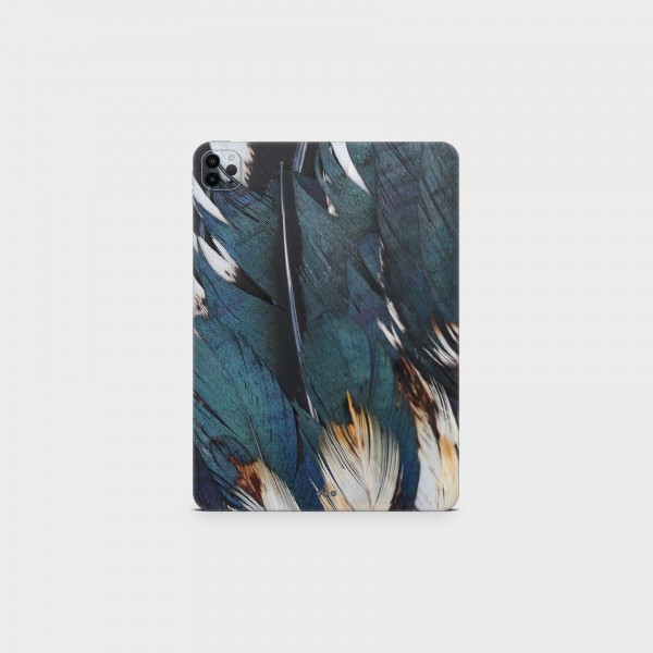 GREEN MNKY Backcover Skin Tablet 11" (Struktur Serie) "Feather Dream" [3 Stück]