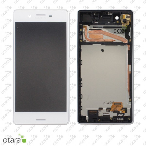 Sony Xperia X Displayeinheit inkl. Rahmen, weiß Serviceware