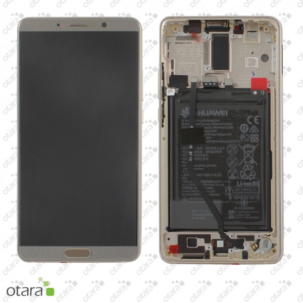Displayeinheit inkl. Rahmen, Akku Huawei Mate 10, braun, Serviceware
