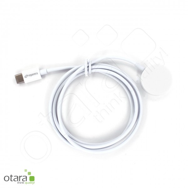 Ladekabel *reparera* induktiv (magnetisch) USB-C, 1m, weiß (z.B. für Apple Watch)
