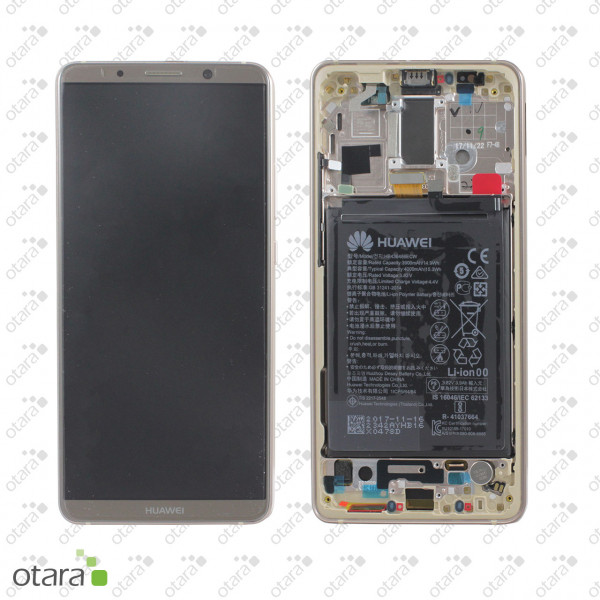 Displayeinheit inkl. Rahmen, Akku Huawei Mate 10 Pro, mocha brown, Serviceware