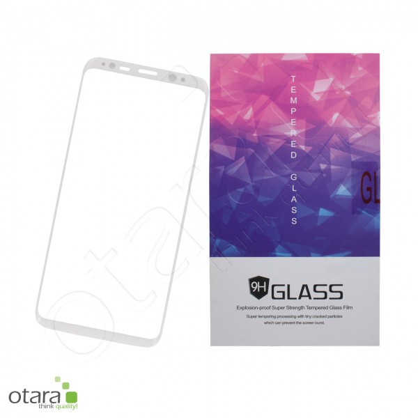 Panzerglas Edge to Edge für Samsung Galaxy S8, weiß