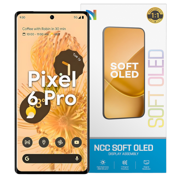 Displayeinheit NCC SOFT OLED für Google Pixel 6 Pro, black