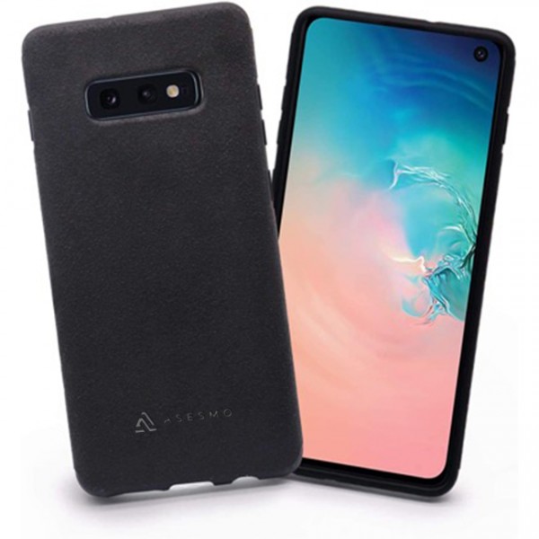 ASESMO Alcantara Handyhülle für Samsung Galaxy S10e, schwarz