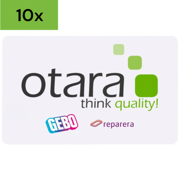 Opener/Separator Card (0,5mm) Business Card mit otara+Eigenmarken Logo, transparent [10 pcs]