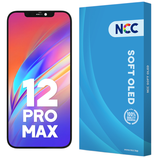 Displayeinheit NCC SOFT OLED für iPhone 12 Pro Max (COPY), soft OLED, black