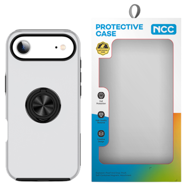 Schutzhülle NCC A0017 TPU Color Ring Case iPhone 17 Air, white (Retail/Blister)