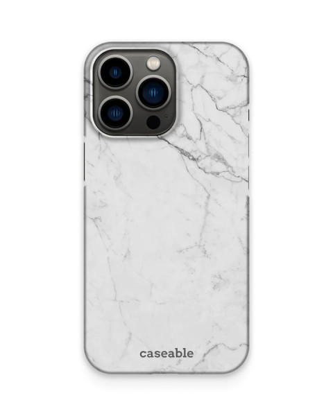 Schutzhülle CASEABLE Hard Case iPhone 13 Pro, White Marble (Retail/Blister)