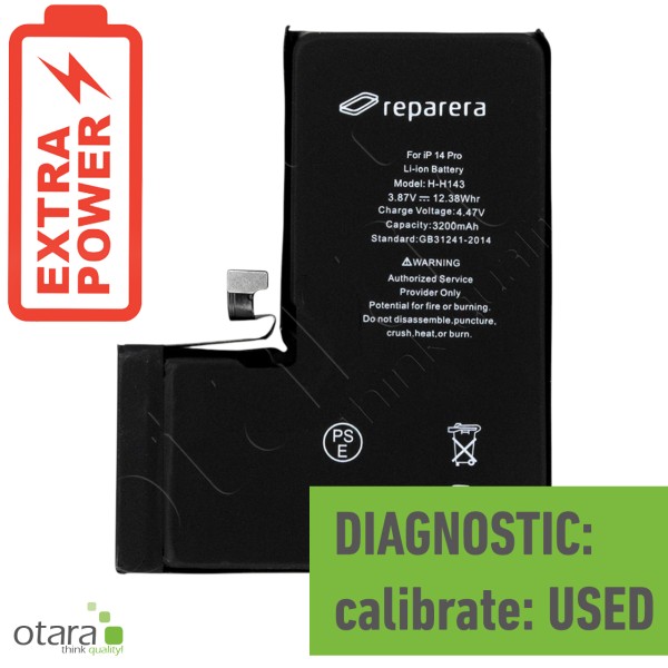 Akku Diagnostic *reparera* für iPhone 14 Pro (HIGH CAPACITY) inkl. Akkuklebestreifen