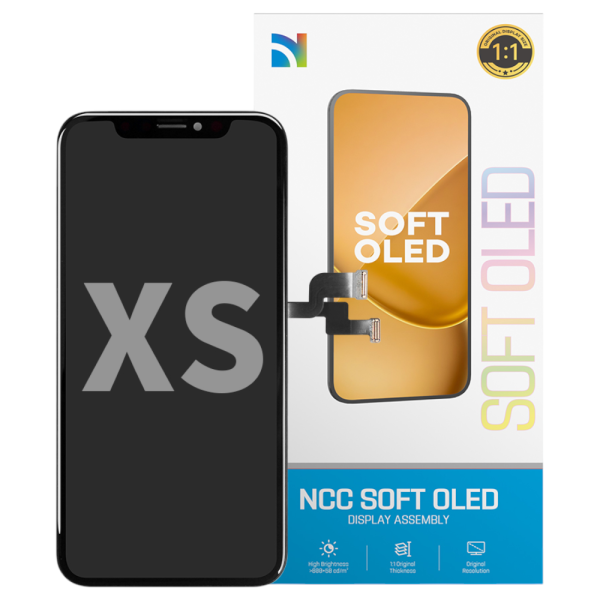 Displayeinheit NCC SOFT OLED für iPhone XS (COPY), soft OLED, black