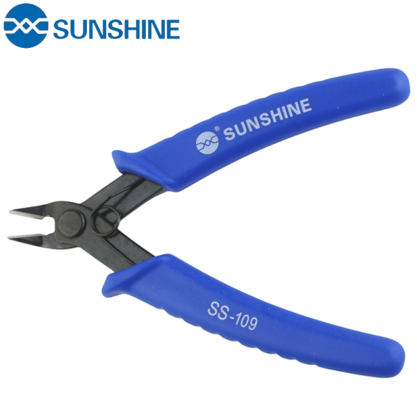 Pliers cutting/nipping pliers Sunshine SS-109 [12.5cm] (14mm, extra fine), spring handle, blue