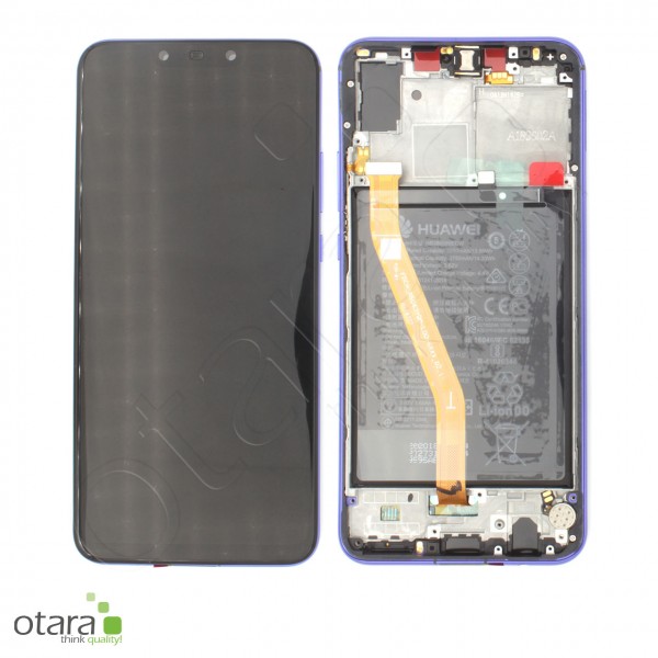Displayeinheit inkl. Rahmen, Akku Huawei Nova 3 (Paris-AL00B), Iris Purple, Serviceware