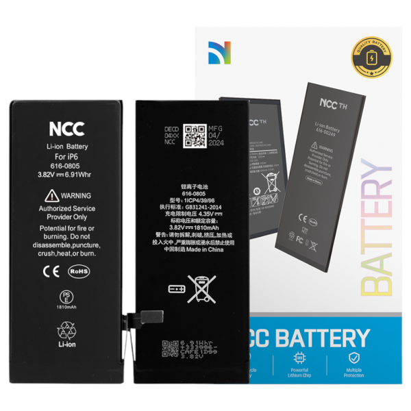 Akku NCC für iPhone 6 inkl. Akkuklebestreifen