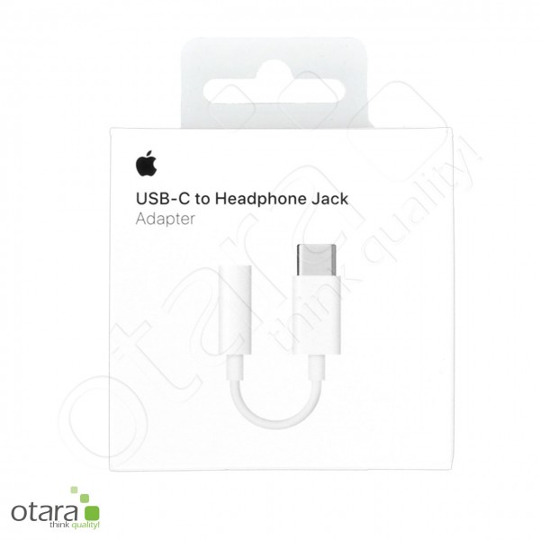 Adapter USB-C to headphone jack 3.5mm, white, Service Pack