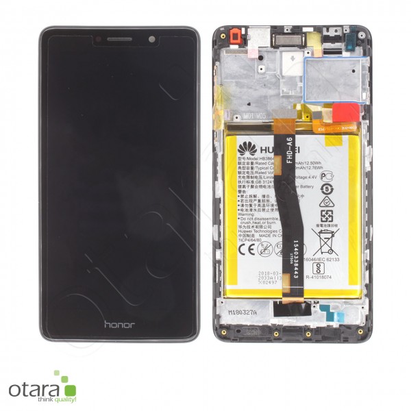 Displayeinheit inkl. Rahmen, Akku Huawei Honor 6X (BLN-L21), Mate 9 Lite, black, Serviceware
