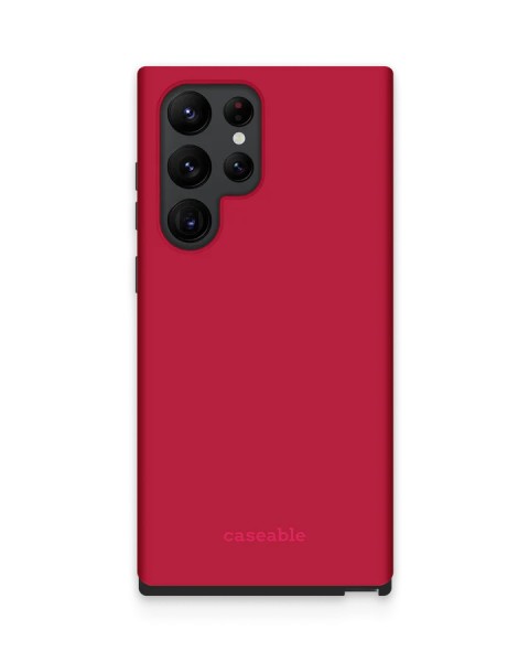 Schutzhülle CASEABLE Hard Case Samsung Galaxy S22 Ultra, Red (Retail/Blister)