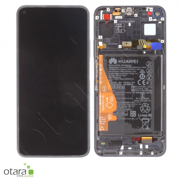 Displayeinheit inkl. Rahmen, Akku Huawei Honor 20, Nova 5T, midnight black, Serviceware