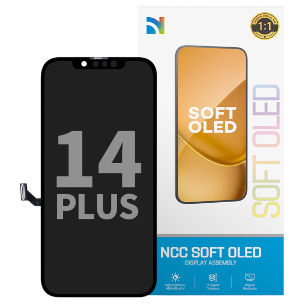 Displayeinheit NCC SOFT OLED für iPhone 14 Plus (COPY), soft OLED, black