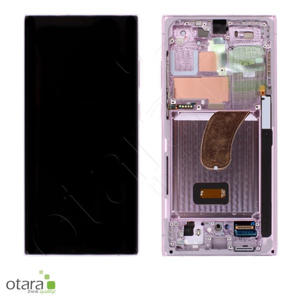 Displayeinheit Samsung Galaxy S23 Ultra (S918B), lavender, Serviceware (assembled)