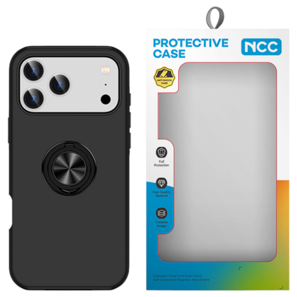 [Pre-Order] Schutzhülle NCC A0017 TPU Color Ring Case iPhone 11, black (Retail/Blister)