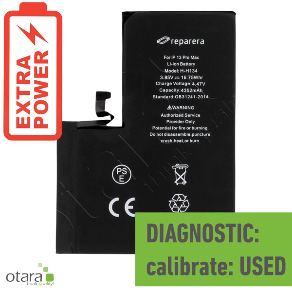 Akku Diagnostic *reparera* für iPhone 13 Pro Max (HIGH CAPACITY) inkl. Akkuklebestreifen