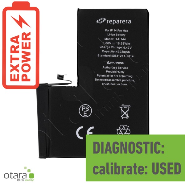 Akku Diagnostic *reparera* für iPhone 14 Pro Max (HIGH CAPACITY) inkl. Akkuklebestreifen