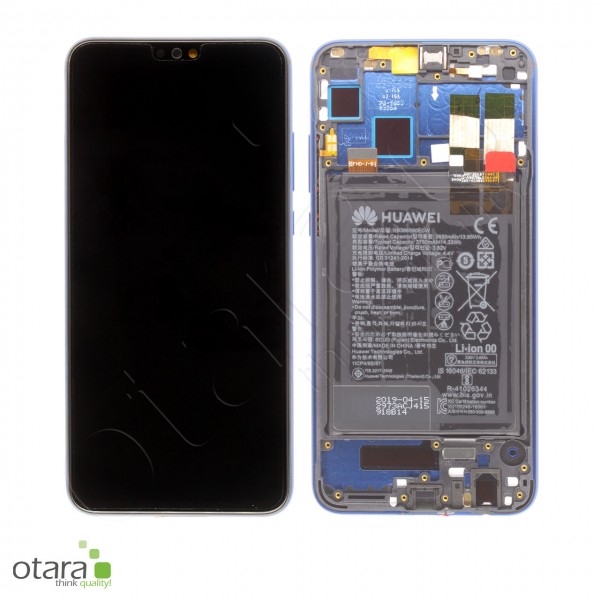 Displayeinheit inkl. Rahmen, Akku Huawei Honor 8X (JSN-L21C), blue, Serviceware