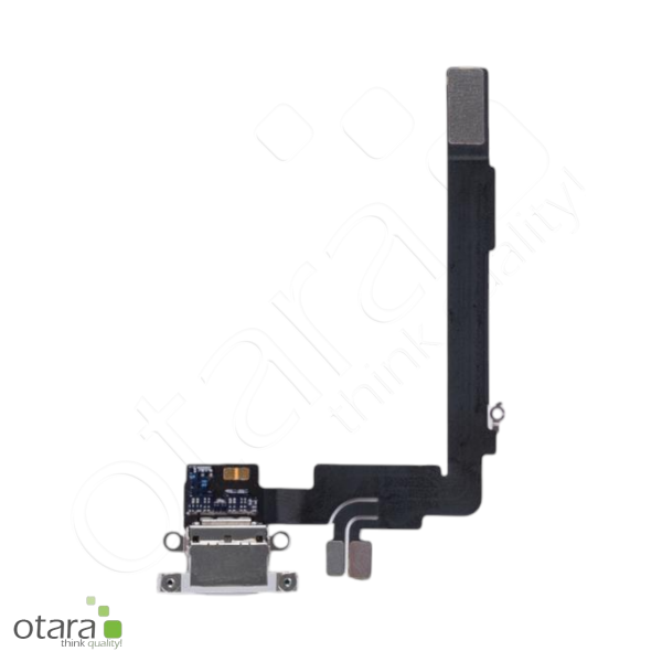 Lade Dock Connector Flex *reparera* für iPhone 16 Pro Max (Ori/pulled Qualität), weiß