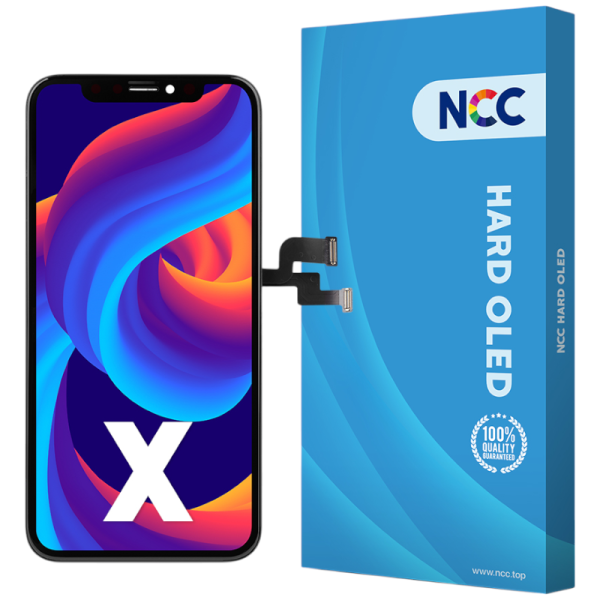 Displayeinheit NCC HARD OLED für iPhone X (COPY), hard OLED, black