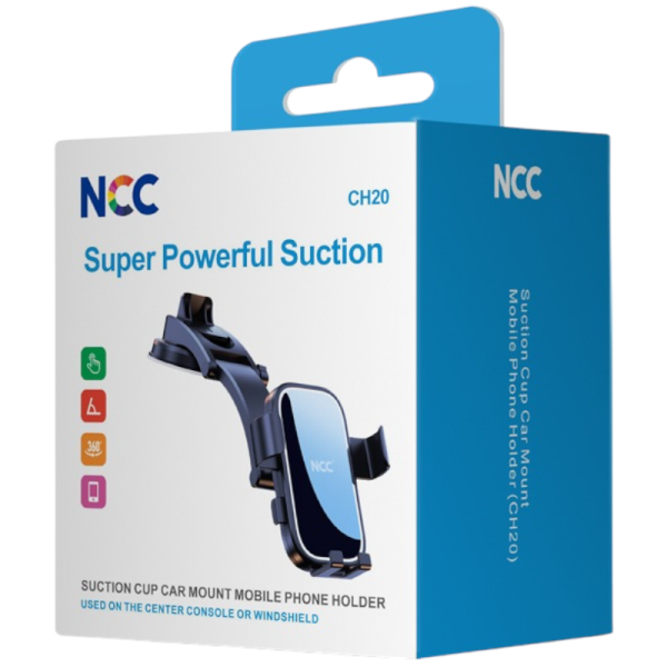 Car Holder Smartphone Autohalterung NCC CH20 (Super Powerful Suction), black (Retail/Blister)