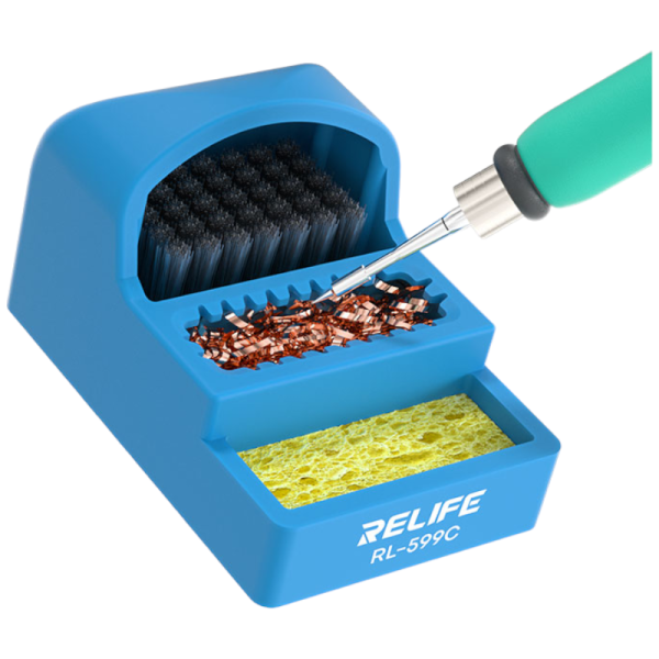 Cleaner Lötspitzenreiniger 3-fach Cleaning Station RELIFE RL-599C, blau [5x7,7x4,5cm]