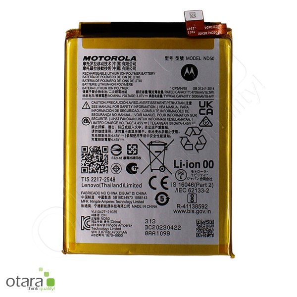 Motorola Akku ND50 - Moto G31 (XT2173), G42 (XT2233), G62 5G (XT2223), Serviceware