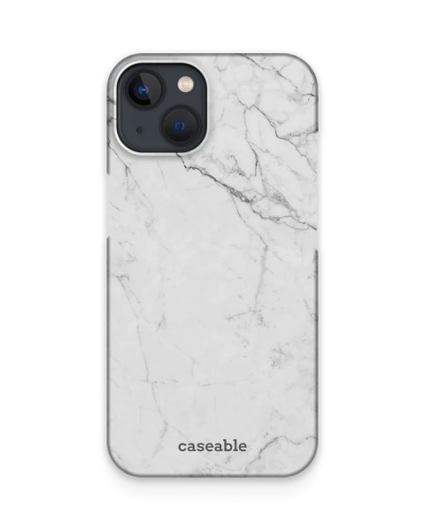 Schutzhülle CASEABLE Hard Case iPhone 13, White Marble (Retail/Blister)