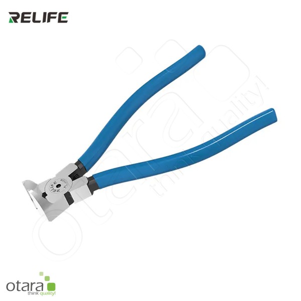 Zange Schneid/Kneifzange gewinkelt RELIFE RL-112B [150mm] (18mm/90° Diagonal), Federgriff, blau