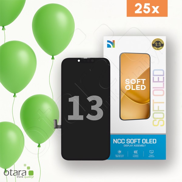 PRÄMIE 10 Jahre Displayeinheit NCC SOFT OLED für iPhone 13 (COPY), soft OLED, black