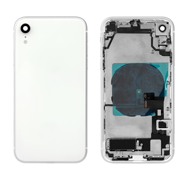 Backhousing Gehäuse (mit Kleinteilen/OHNE LOGO) NCC Nparts für iPhone XR, weiß