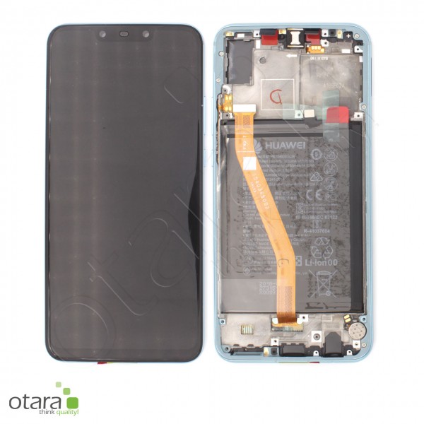 Displayeinheit inkl. Rahmen, Akku Huawei Nova 3, airy blue, Serviceware
