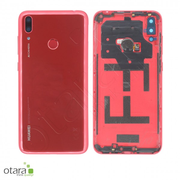 Akkudeckel Huawei Y7 2019, coral red, Serviceware