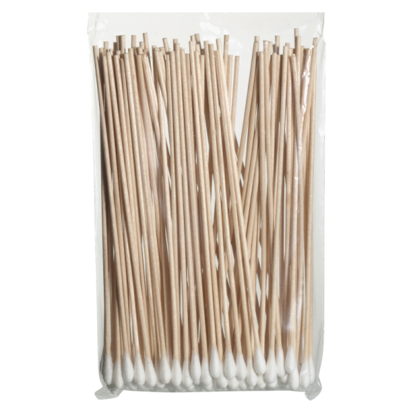 Cleaner Swabsticks Basic 1-fach Cotton/Wood Head: round (3.5-3.8mm/150mm) Typ:UNI-01 [100 pcs]