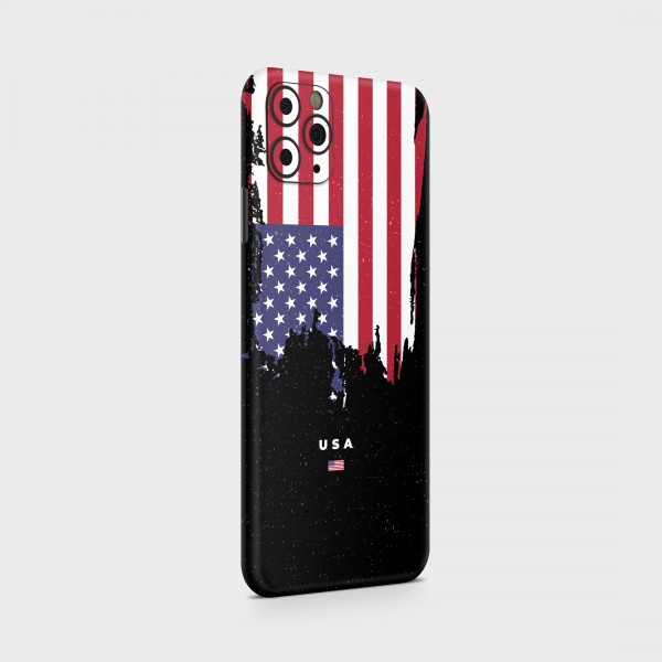 GREEN MNKY Backcover Skin Smartphone 7" (Flags Serie) "USA Flag" [3 Stück]