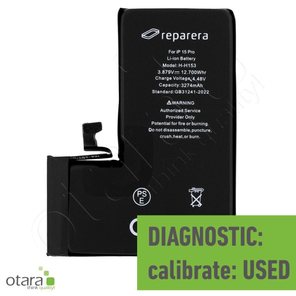 Akku Diagnostic *reparera* für iPhone 15 Pro inkl. Akkuklebestreifen