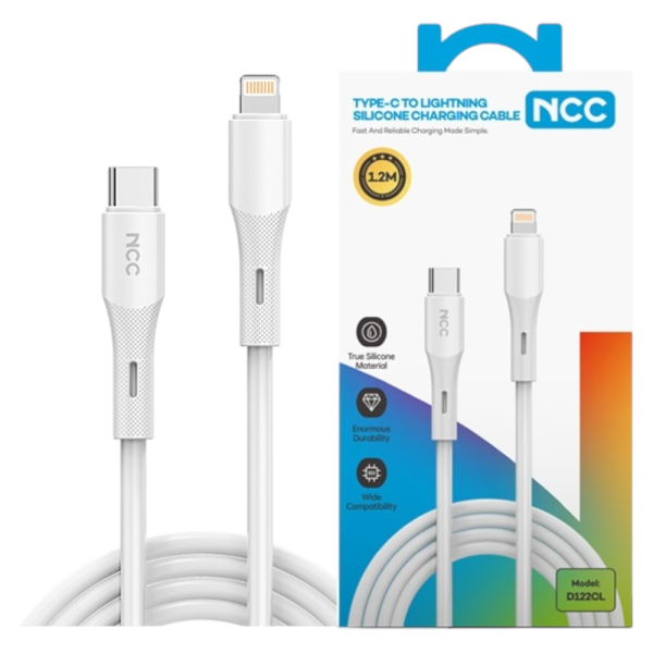 [Pre-Order] Charging Sync Cable NCC USB-C TO Lightning (D122CL|1.2M), white (Retail/Blister)