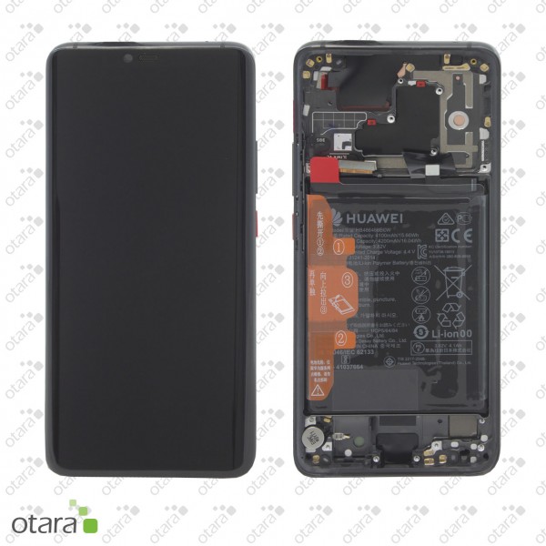 Displayeinheit inkl. Rahmen, Akku Huawei Mate 20 Pro (LYA-L09, LYA-L0C) black, Serviceware